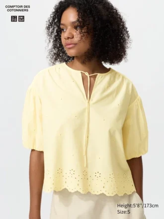 Women’s Embroidery Half Sleeve Blouse