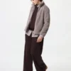 Women’s Fluffy Yarn Fleece Full-Zip Jacket