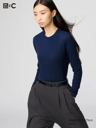 Women’s Heattech Cashmere Blend T-Shirt | Extra Warm