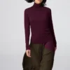 Women’s Heattech Cashmere Blend T-Shirt | Extra Warm | Turtleneck