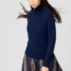 Women’s Heattech Cashmere Blend T-Shirt | Extra Warm | Turtleneck