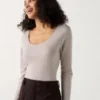Women’s Heattech Cotton T-Shirt | Extra Warm | Scoop Neck