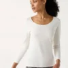 Women’s Heattech Cotton T-Shirt | Extra Warm | Scoop Neck
