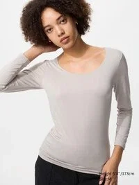 Women’s Heattech T-Shirt | Scoop Neck
