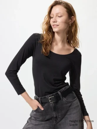 Women’s Heattech T-Shirt | Scoop Neck
