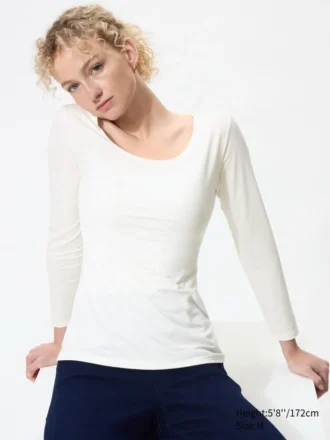 Women’s Heattech T-Shirt | Scoop Neck