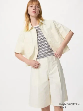 Women’s Jersey Pleated Long Shorts