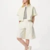 Women’s Jersey Pleated Long Shorts