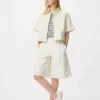 Women’s Jersey Pleated Long Shorts