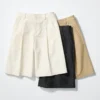 Women’s Jersey Pleated Long Shorts