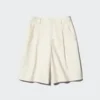 Women’s Jersey Pleated Long Shorts