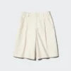 Women’s Jersey Pleated Long Shorts