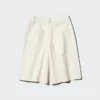 Women’s Jersey Pleated Long Shorts