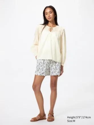 Women’s Light Cotton Shirring Blouse