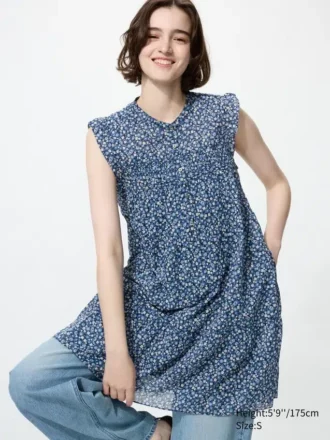 Women’s Light Cotton Tiered Dress | Print