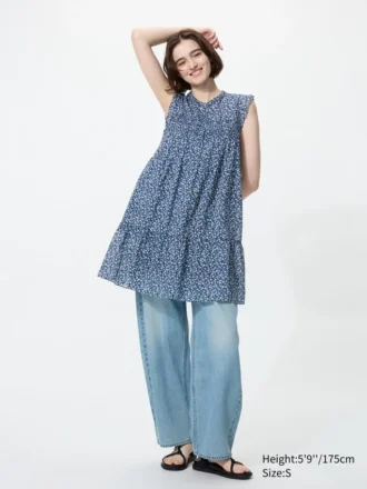 Women’s Light Cotton Tiered Dress | Print