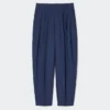 Women’s Linen Blend Barrel Leg Pants