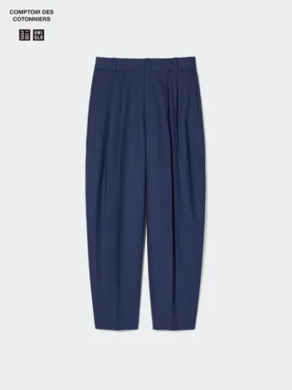 Women’s Linen Blend Barrel Leg Pants