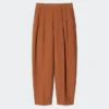 Women’s Linen Blend Barrel Leg Pants
