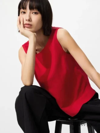 Women’s Linen Blend Blouse | Sleeveless