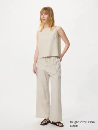 Women’s Linen Blend Blouse | Sleeveless
