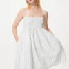 Women’s Linen Blend Camisole Dress | Striped