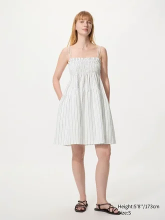 Women’s Linen Blend Camisole Dress | Striped