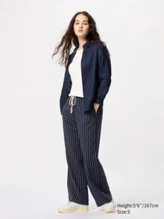 Women’s Linen Blend Easy Pants | Striped