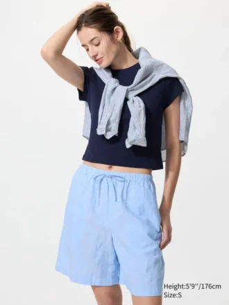 Women’s Linen Blend Easy Shorts