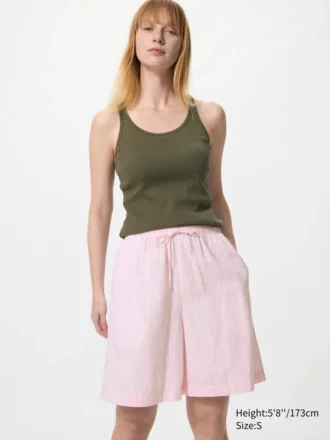 Women’s Linen Blend Easy Shorts | Stripe