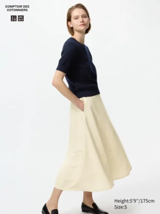 Women’s Linen Blend Flare Skirt