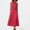 Women’s Linen Blend Flare Skirt