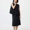 Women’s Linen Blend Midi Skirt | Short