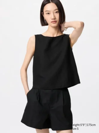 Women’s Linen Blend Sleeveless Blouse