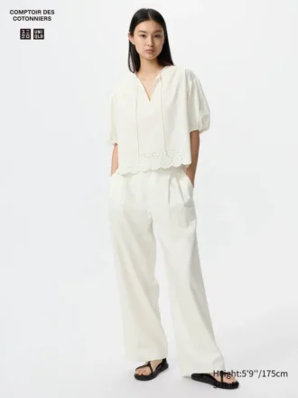 Women’s Linen Blend Straight Pants