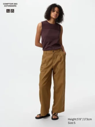 Women’s Linen Blend Straight Pants