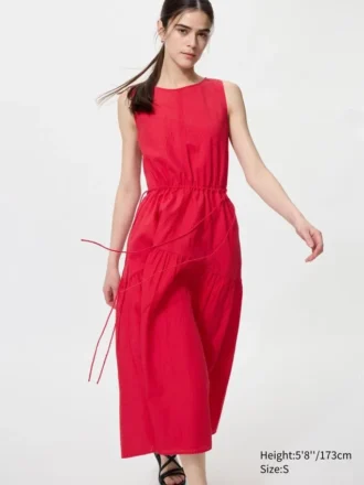 Women’s Linen Blend Tiered Dress