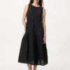 Women’s Linen Blend Tiered Dress
