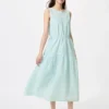 Women’s Linen Blend Tiered Dress
