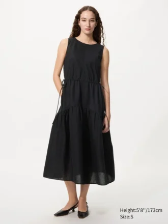 Women’s Linen Blend Tiered Dress