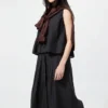 Women’s Linen Blend Tuck Long Skirt