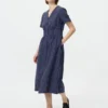 Women’s Linen Blend V-Neck Dress | Striped
