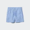 Women’s Linen Cotton Shorts | Striped
