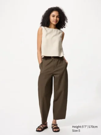 Women’s Linen Cotton Tapered Pants