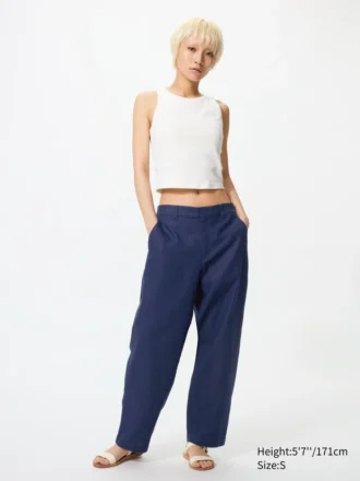 Women’s Linen Cotton Tapered Pants