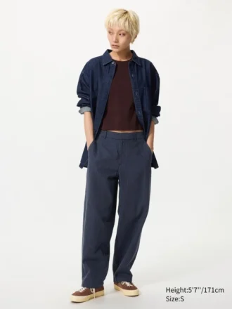 Women’s Linen Cotton Tapered Pants | Striped