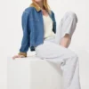 Women’s Linen Cotton Tapered Pants | Striped
