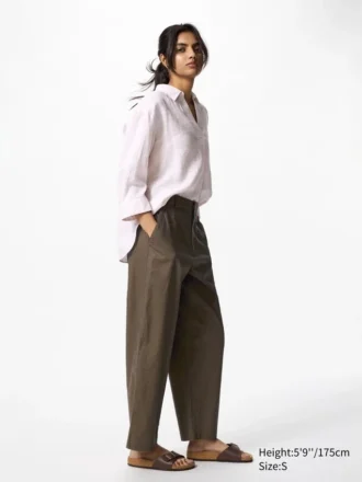Women’s Linen Cotton Tapered Pants | Tall