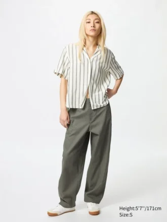 Women’s Linen Cotton Tapered Pants | Tall