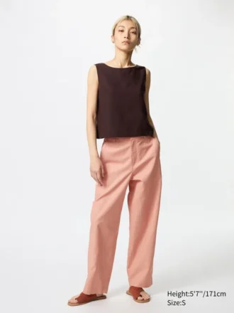 Women’s Linen Cotton Tapered Pants | Tall